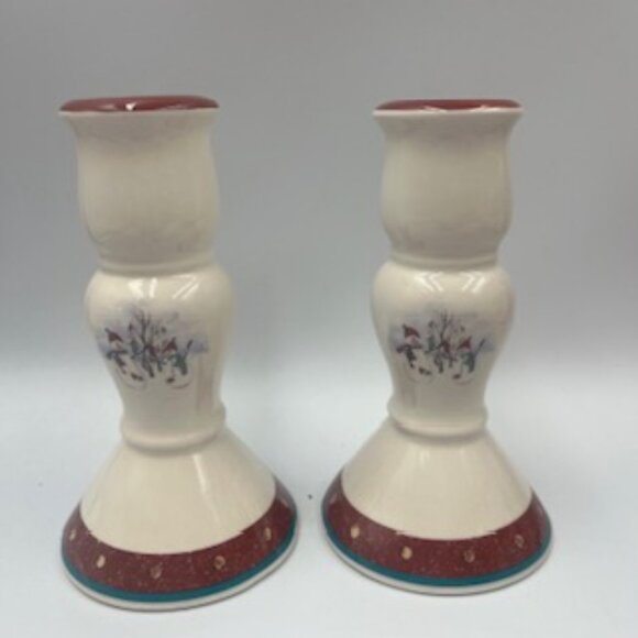 NEW Royal Seasons 5 Piece Christmas Stoneware Accessory Set Discontinued NIB - Picture 4 of 12